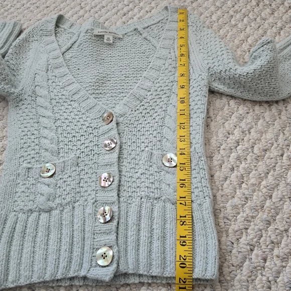 Banana Republic Cable Knit Cardigan Sweater XS Rabbit Hair - Picture 6 of 8